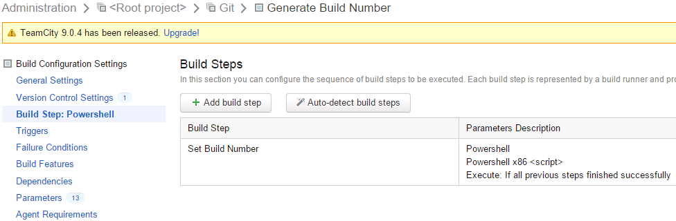 Generating the build number in TeamCity